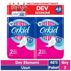 Orkid Ultra Extra Uzun 48 Cesaret Paketi Hijyenik Ped
