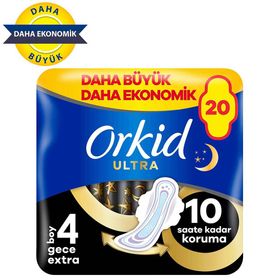 Orkid Ultra Gece Ekstra Boy 4 20 Adet Hijyenik Ped