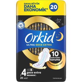 Orkid Ultra Gece Ekstra Boy 4 20 Adet Hijyenik Ped