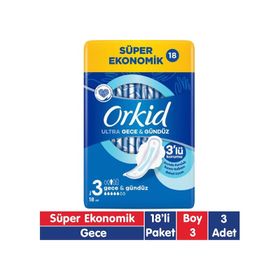 Orkid Ultra Gece Extra 18x3 54 Adet Ped