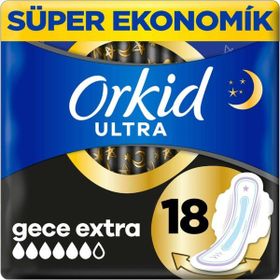 Orkid Ultra Gece Extra 18x4 72 Adet Ped