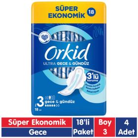 Orkid Ultra Gece Extra 18x4 72 Adet Ped