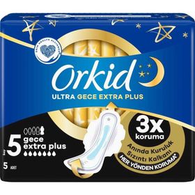 Orkid Ultra Gece Extra Plus Boy 5 5'li Hijyenik Ped