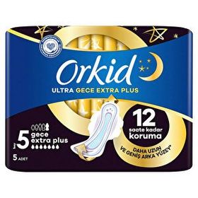 Orkid Ultra Gece Extra Plus Boy 5 5'li Hijyenik Ped