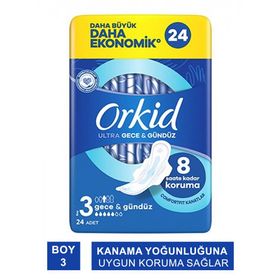 Orkid Ultra Gece Gündüz Boy 3 24 Adet Hijyenik Ped