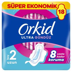Orkid Ultra Gündüz (Boy 2) Uzun 18 Adet Hijyenik Ped