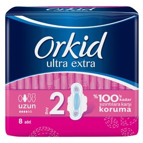 Orkid Ultra Hijyenik Tekli Paket Uzun 8 Ped