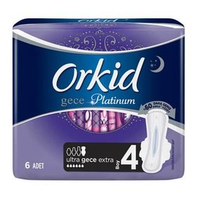 Orkid Ultra Platinum Gece Extra Tekli 6'li Ped