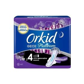 Orkid Ultra Platinum Gece Extra Tekli 6'li Ped