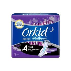 Orkid Ultra Platinum Gece Extra Tekli 6'li Ped
