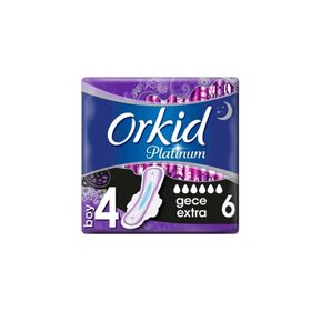 Orkid Ultra Platinum Gece Extra Tekli 6'li Ped