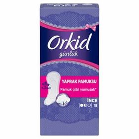 Orkid Yaprak Pamuksu Normal Tekli Paket 18 Adet Günlük Ped