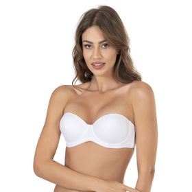Orkide 2550 Beyaz Straplez Dolgusuz C-D Cup Kadın Sütyen