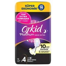 Orkide Platinum Normal Dörtlü Paket 16'lı Kadın Pedi