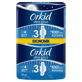 Orkide Ultra Extra Gece 12'li Kadın Pedi