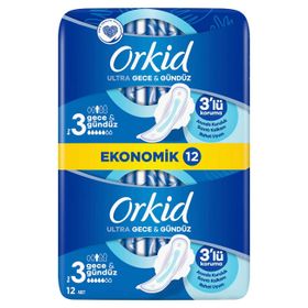 Orkide Ultra Extra Gece 12'li Kadın Pedi