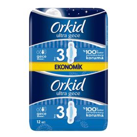 Orkide Ultra Extra Gece 12'li Kadın Pedi
