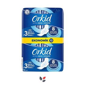 Orkide Ultra Extra Gece 12'li Kadın Pedi