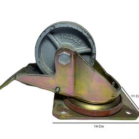 Orko 4102-Ddb-100F18 Frenli Döküm Teker