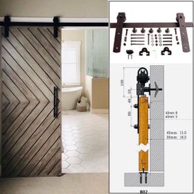 Orman 260 cm Tasarım Ahır Kapısı Baston Modeli Sürgü Mekanizması