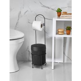 Orsa Home 980 Siyah Yuvarlak Kovalı Wc Kağıtlık
