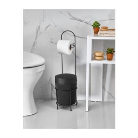 Orsa Home 980 Siyah Yuvarlak Kovalı Wc Kağıtlık