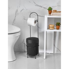 Orsa Home 980 Siyah Yuvarlak Kovalı Wc Kağıtlık