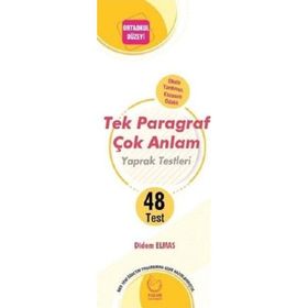Ortaokul Düzeyi Tek Paragraf Çok Anlam Yaprak Test - Palme Yayınevi