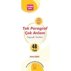 Ortaokul Düzeyi Tek Paragraf Çok Anlam Yaprak Test - Palme Yayınevi