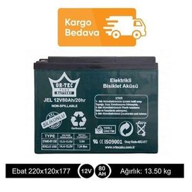 Ortec 12 V 80 Ah Elektrikli Bisikletler İçin Jel Akü