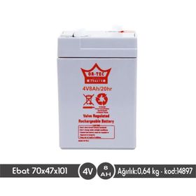 Ortec 4V 8Ah Bakımsız Kuru Akü