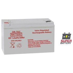 Ortec 6V 12Ah Bakımsız Kuru Akü