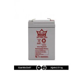 Ortec 6V 2,8Ah Bakımsız Kuru Akü