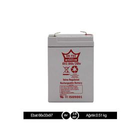 Ortec 6V 2,8Ah Bakımsız Kuru Akü