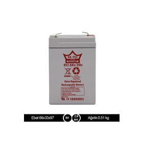 Ortec 6V 2,8Ah Bakımsız Kuru Akü
