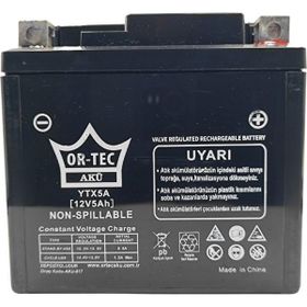 Ortec YTX5A-BS 12 V 5 Ah Motosiklet Aküsü