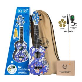 Ortega K2-SP Spaceman Keiki Sopranino Ukulele Set