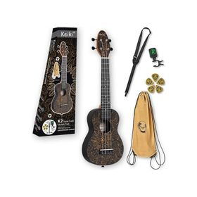 Ortega K2SS Orange Kaleidoscope Keiki Sopranino Ukulele Seti