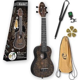 Ortega K2SS Orange Kaleidoscope Keiki Sopranino Ukulele Seti