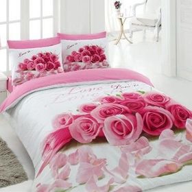 Örtüm Aşk Çift Kişilik Uyku Seti - Pembe