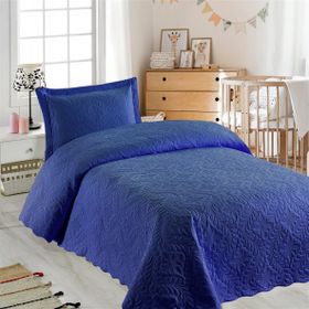 Örtüm Ivy Lacivert Tek Kişilik Microfiber Kapitone Yatak Örtüsü