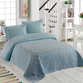 Örtüm Ivy Mint Çift Kişilik Microfiber Kapitone Yatak Örtüsü