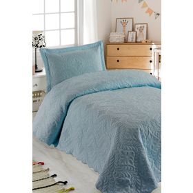 Örtüm Ivy Mint Çift Kişilik Microfiber Kapitone Yatak Örtüsü