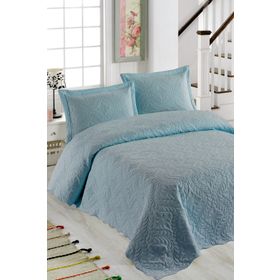 Örtüm Ivy Mint Çift Kişilik Microfiber Kapitone Yatak Örtüsü