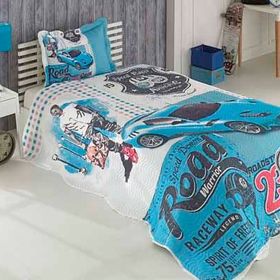 Örtüm Raceway Tek Kişilik Yatak Örtüsü