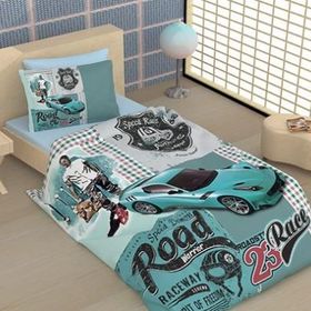 Örtüm Raceway Tek Kişilik Yatak Örtüsü