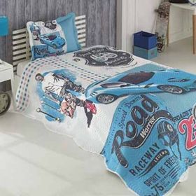 Örtüm Raceway Tek Kişilik Yatak Örtüsü