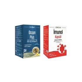 Orzax Imunol 40 Kapsül + Ocean Plus Omega 3 50 Kapsül Balık Yağı