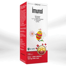 Orzax İmunol Ballı Çilek Aromalı 150 ml Şurup