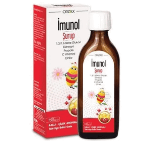 Orzax İmunol Ballı Çilek Aromalı 150 ml Şurup